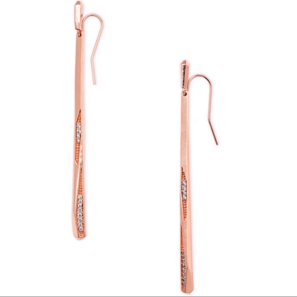 Kendra Scott rose gold Melissa statement earrings